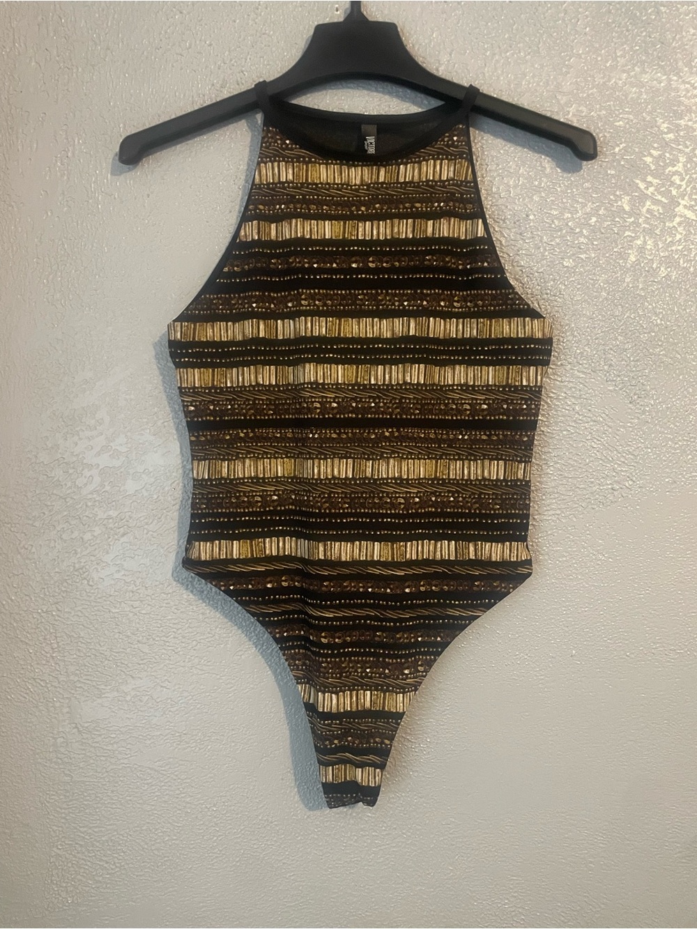 Women bodysuit in Black and Gold